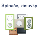 spínače, zásuvky